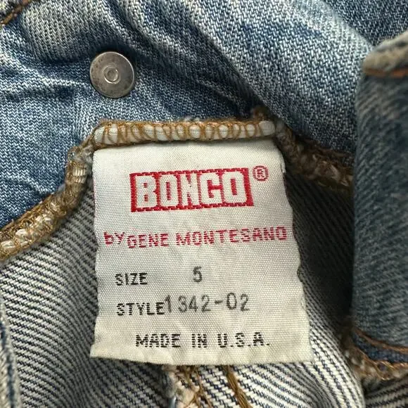 Bongo Gene Montesano Womens‎ Y2K Denim Mini Dress Size 5 Festival Grunge Retro - Picture 3 of 7